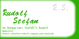 rudolf stefan business card